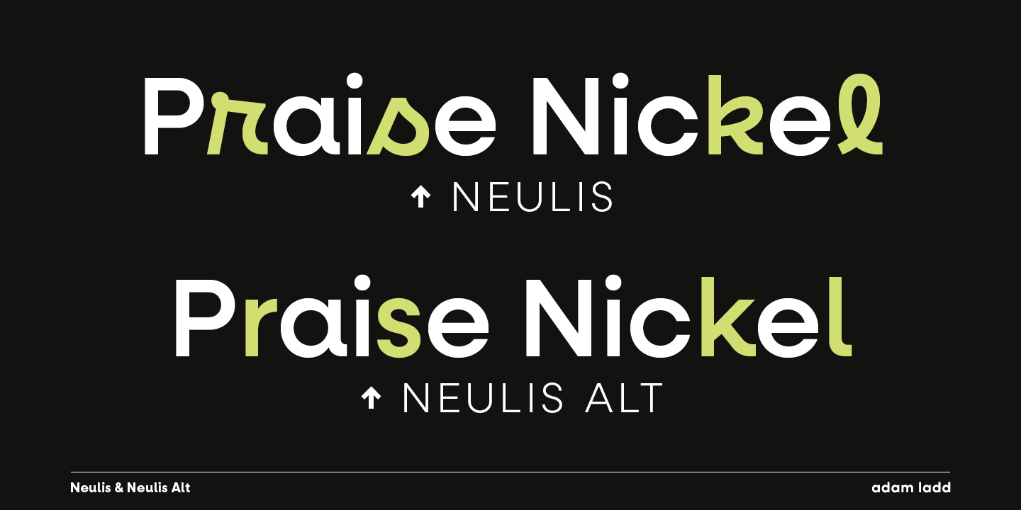 Ejemplo de fuente Neulis Alt Bold Italic